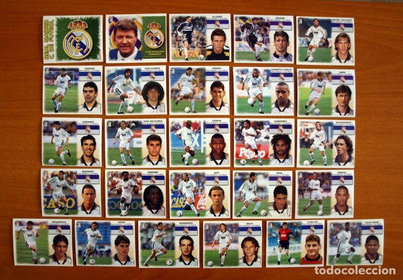 Cromos de Futebol: Real Madrid -Ediciones Este 1999-2000, 99-00 -Casillas 10 bis -Lote Equipo Completo 26 cromos Nuevos
