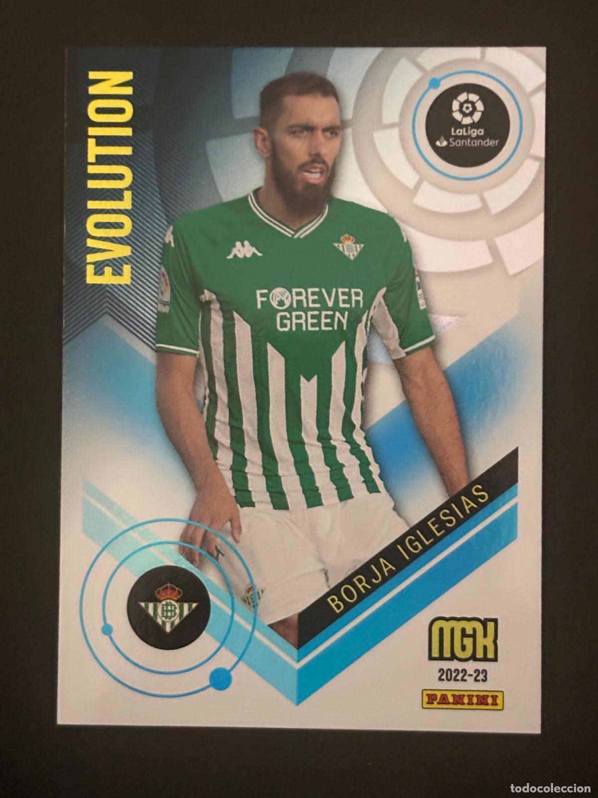 Fu&szlig;ball-Sticker: 374 BORJA IGLESIAS EVOLUTION BETIS MEGACRACKS MGK 22-23 2022 2023 PANINI LIGA