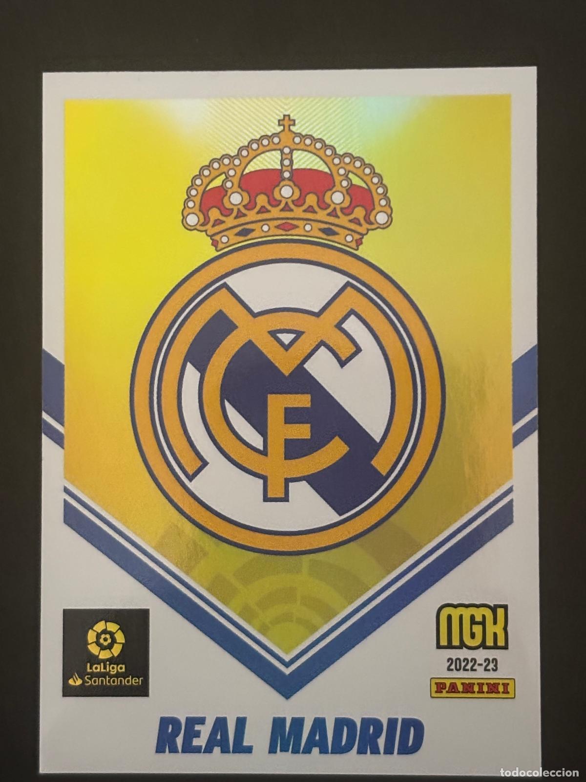 Fu&szlig;ball-Sticker: 208 ESCUDO REAL MADRID MEGACRACKS MGK 22-23 2022 2023 PANINI LIGA