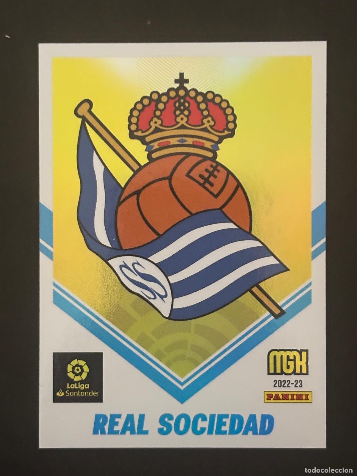 Football Stickers: 280 ESCUDO REAL SOCIEDAD MEGACRACKS MGK 22-23 2022 2023 PANINI LIGA