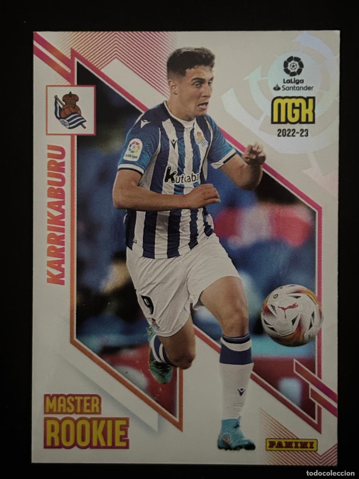 Football Stickers: 421 KARRIKABURU MASTER ROOKIE REAL SOCIEDAD MEGACRACKS MGK 22-23 2022 2023 PANINI LIGA