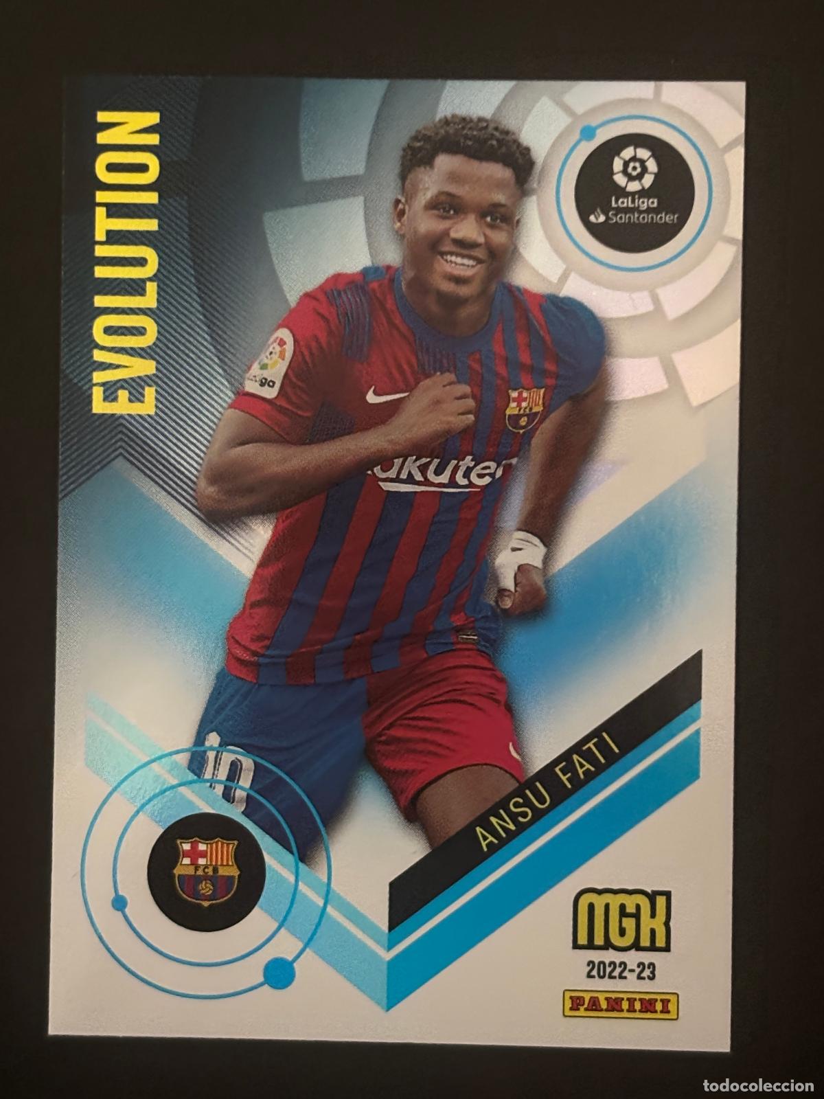 Football Stickers: 371 ANSU FATI EVOLUTION BARCELONA MEGACRACKS MGK 22-23 2022 2023 PANINI LIGA