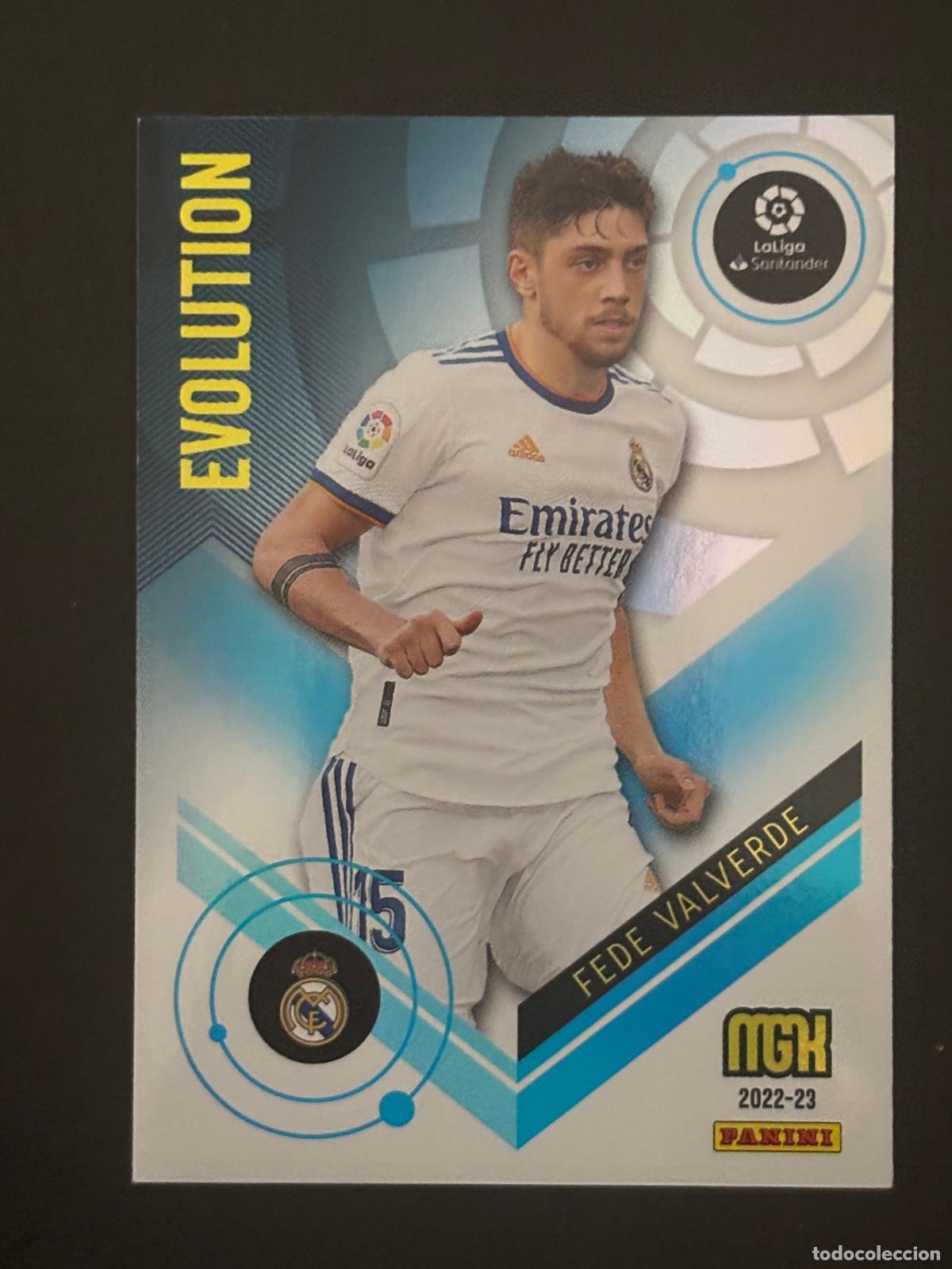 Football Stickers: 385 FEDE VALVERDE EVOLUTION REAL MADRID MEGACRACKS MGK 22-23 2022 2023 PANINI LIGA