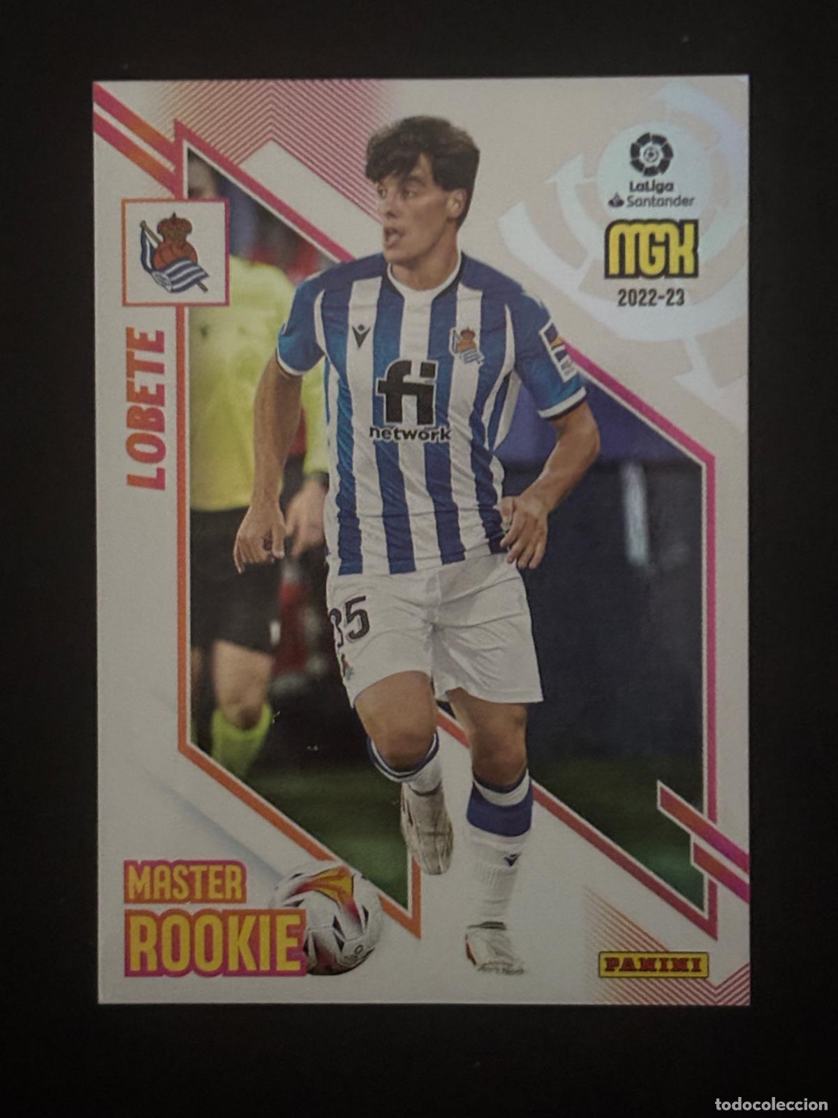 Cromos de f&uacute;tbol: 424 LOBETE MASTER ROOKIE REAL SOCIEDAD MEGACRACKS MGK 22-23 2022 2023 PANINI LIGA