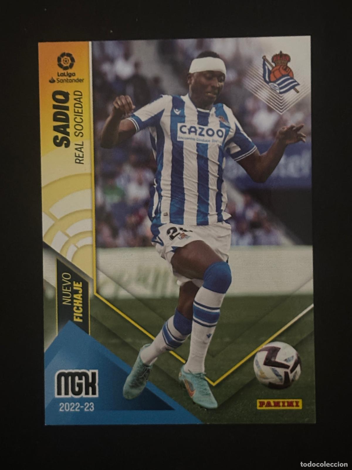 Cromos de f&uacute;tbol: 487 SADIQ NUEVO FICHAJE REAL SOCIEDAD MEGACRACKS MGK 22-23 2022 2023 PANINI LIGA