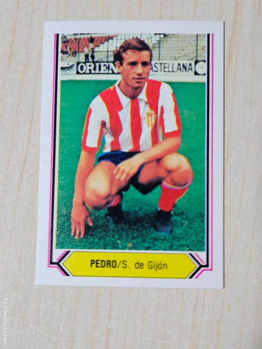 Cromos de f&uacute;tbol: CROMO FUTBOT PEDRO - LIGA ESTE 80 - 81 - NUEVO SIN PEGAR - SPORTING DE GIJON
