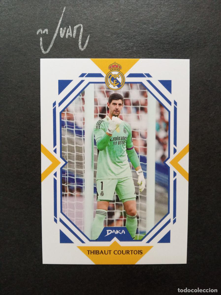 Cromos de f&uacute;tbol: RM 22 A COURTOIS REAL MADRID ESPA&Ntilde;A BELGICA ⚽ DAKA &reg; TOP AUDIENCE 2025 2026 25 26 NUEVO