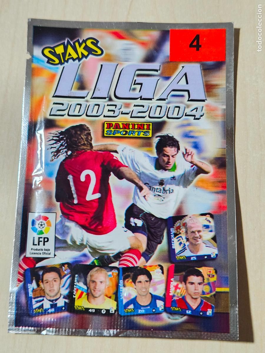 Cromos de f&uacute;tbol: SOBRE STAKS LIGA 2003 - 2004 PANINI N&ordm; 4 SOBRE CERRADO NUNCA ABIERTO
