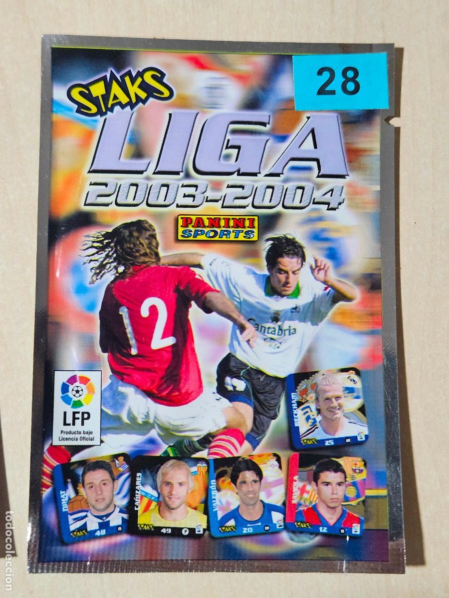Cromos de f&uacute;tbol: SOBRE STAKS LIGA 2003 - 2004 PANINI N&ordm; 28 SOBRE CERRADO NUNCA ABIERTO