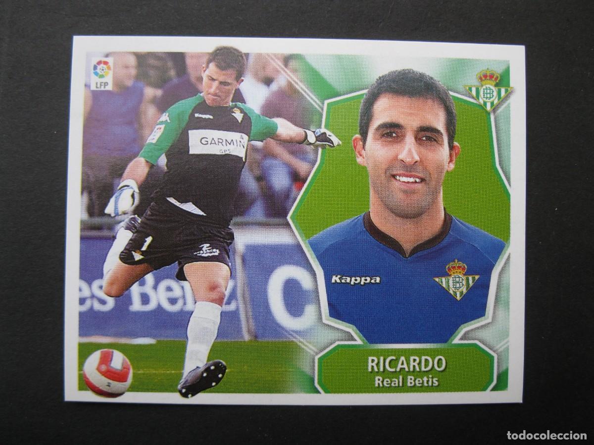 Cromos de f&uacute;tbol: RICARDO (REAL BETIS) - CAMPEONATO DE LIGA 08/09 - EDICIONES ESTE - NUNCA PEGADO.