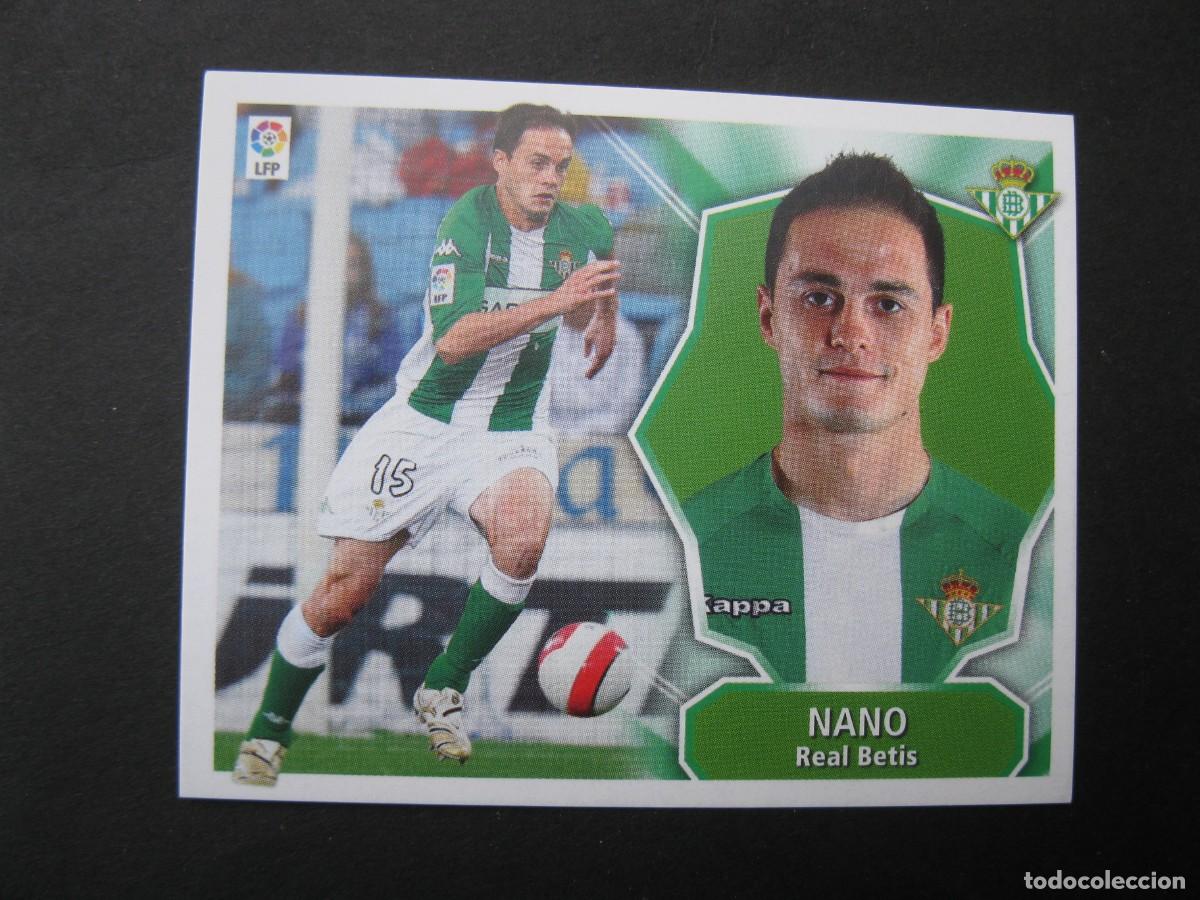 Cromos de f&uacute;tbol: NANO (REAL BETIS) - CAMPEONATO DE LIGA 08/09 - EDICIONES ESTE - NUNCA PEGADO.