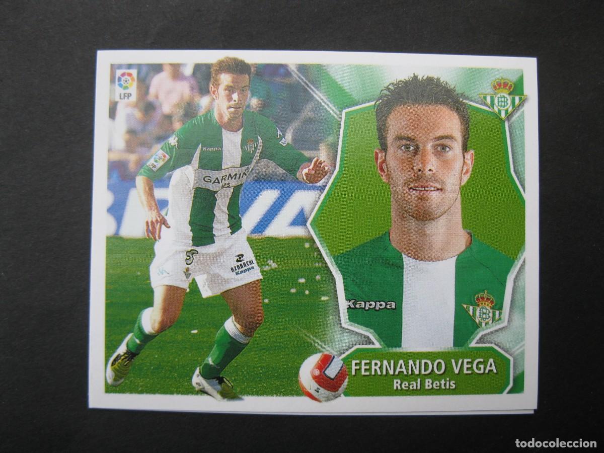 Cromos de f&uacute;tbol: FERNANDO VEGA (REAL BETIS) - CAMPEONATO DE LIGA 08/09 - EDICIONES ESTE - NUNCA PEGADO.