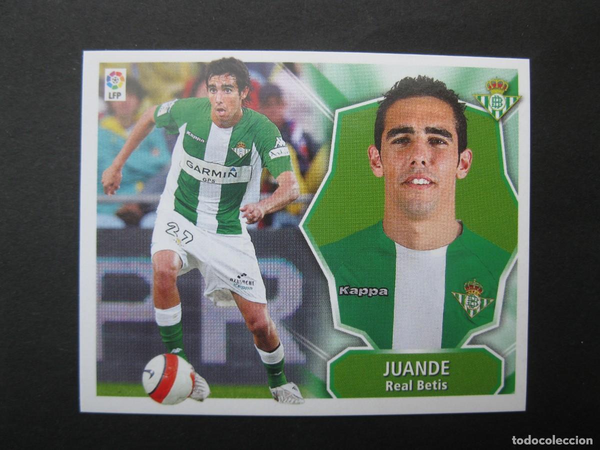 Cromos de f&uacute;tbol: JUANDE (REAL BETIS) - CAMPEONATO DE LIGA 08/09 - EDICIONES ESTE - NUNCA PEGADO.