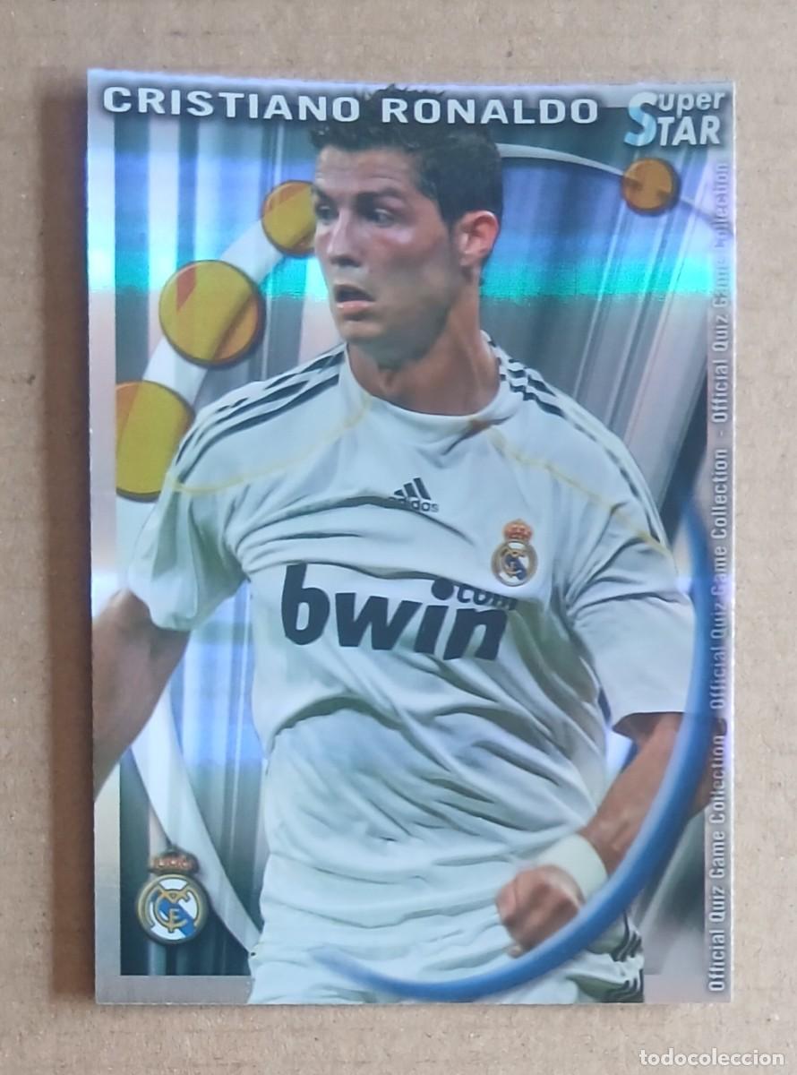 Fu&szlig;ball-Sticker: CROMO n&ordm; 52 CRISTIANO RONALDO REAL MADRID SUPER STAR VERSI&Oacute;N RAYAS MUNDICROMO 2010-2011. Nuevo.