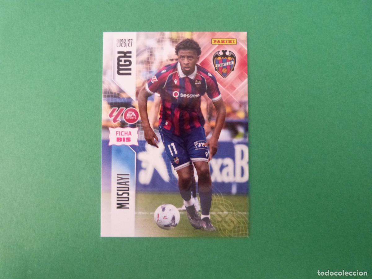 Football Stickers: TRADING CARD FUTBOL MUSUAYI U.D. LEVANTE N&ordm; 215 BIS LIGA MEGACRACKS 2026-2027/26-27 PANINI