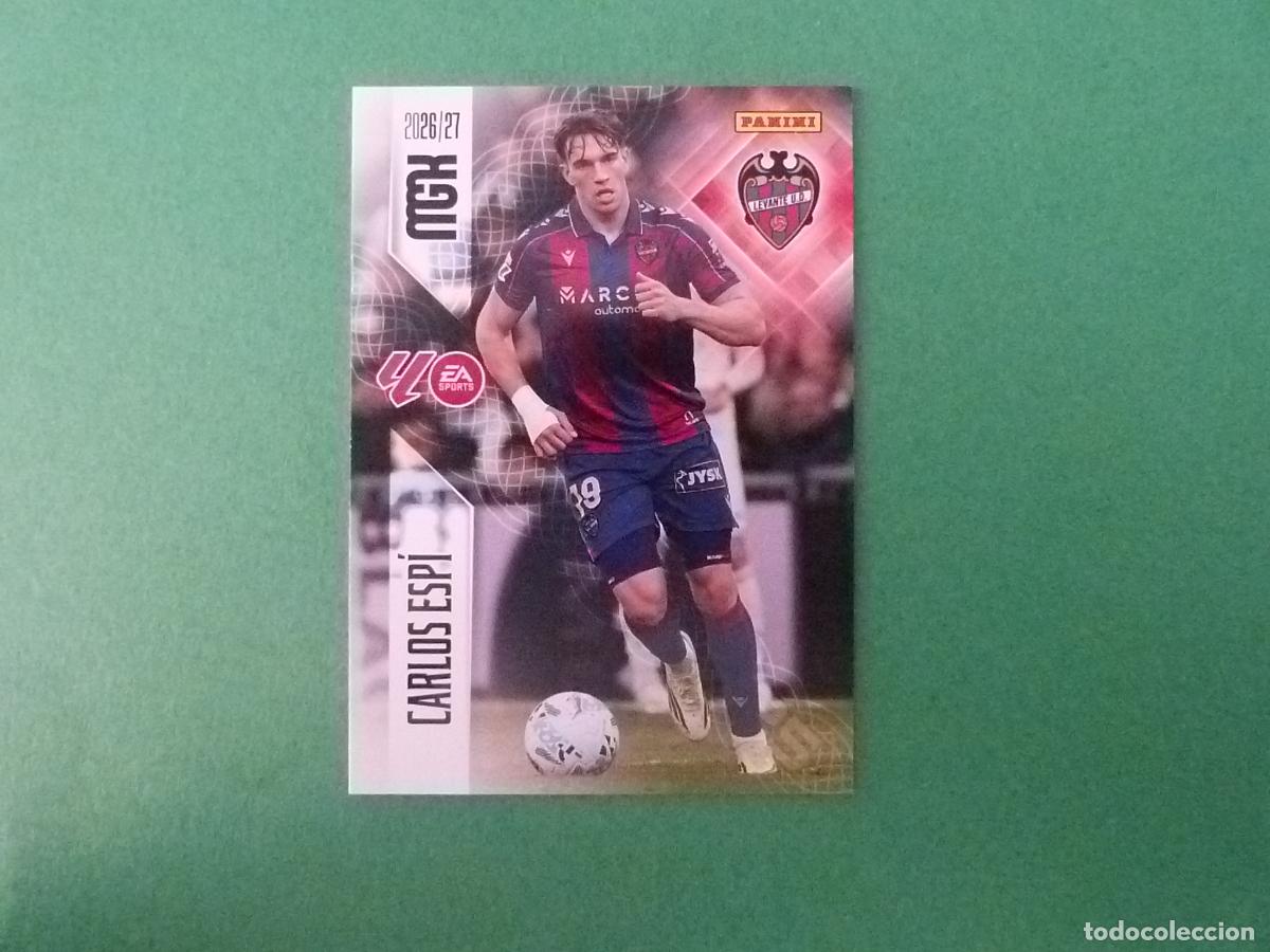 Football Stickers: TRADING CARD FUTBOL CARLOS ESP&Iacute; U.D. LEVANTE N&ordm; 215 LIGA MEGACRACKS 2026-2027/26-27 PANINI