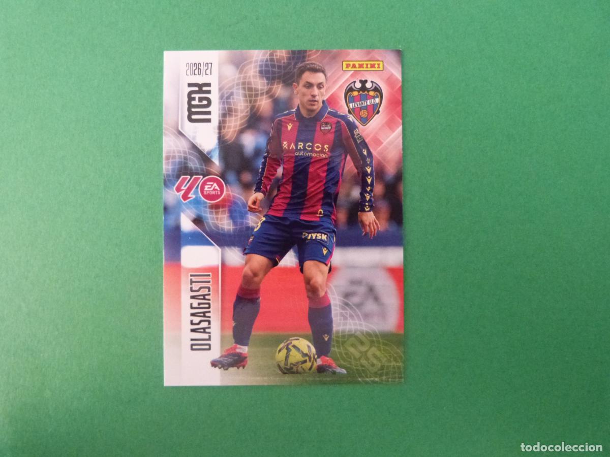 Football Stickers: TRADING CARD FUTBOL OLASAGASTI U.D. LEVANTE N&ordm; 210 LIGA MEGACRACKS 2026-2027/26-27 PANINI