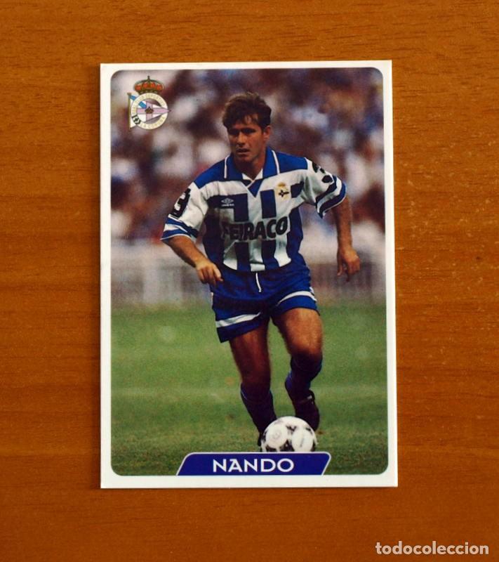 Football Stickers: Deportivo La Coru&ntilde;a -N&ordm; 26 Nando -Las Fichas de la Liga 95-96-1995-1996 -Mundicromo Sport