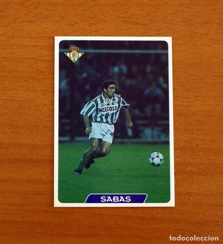 Cromos de f&uacute;tbol: Real Betis -N&ordm; 52 Sabas -Las Fichas de la Liga 95-96-1995-1996 -Mundicromo Sport