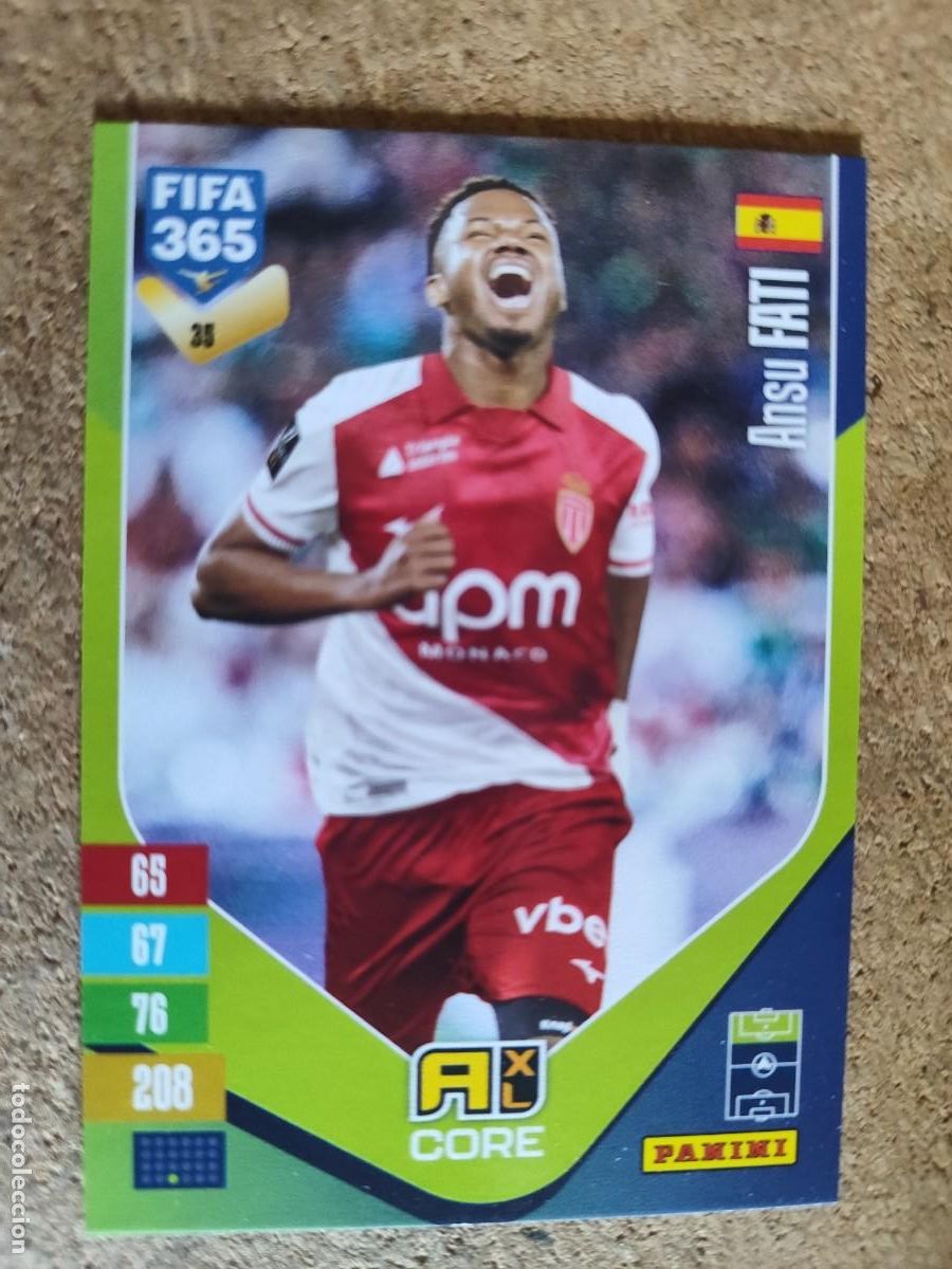Figurine di Calcio: ADRENALYN FIFA 365 2027 CARD CORE ANSU FATI MONACO # 35 PANINI