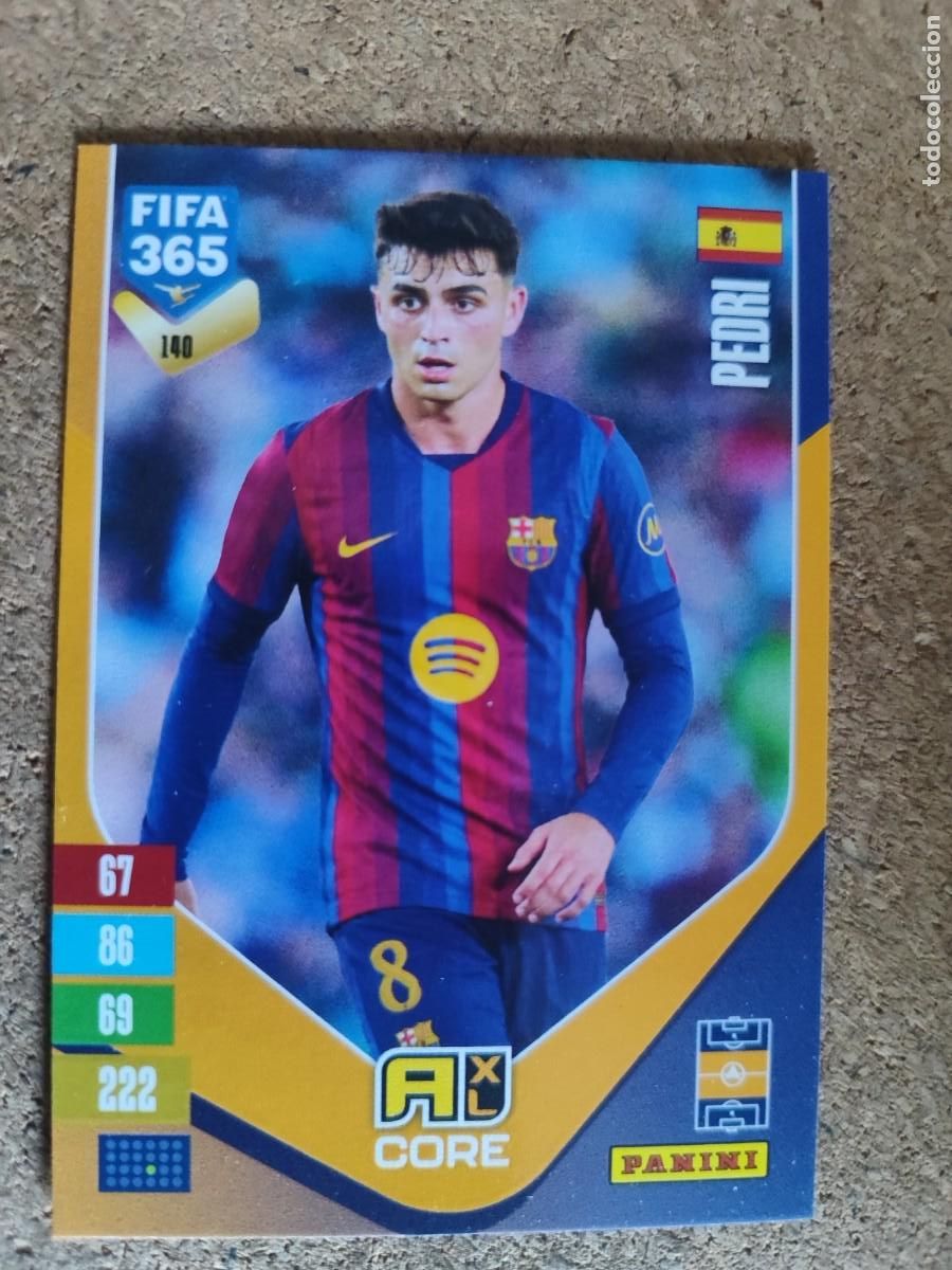 Figurine di Calcio: ADRENALYN FIFA 365 2027 CARD CORE PEDRI FC BARCELONA # 140 PANINI
