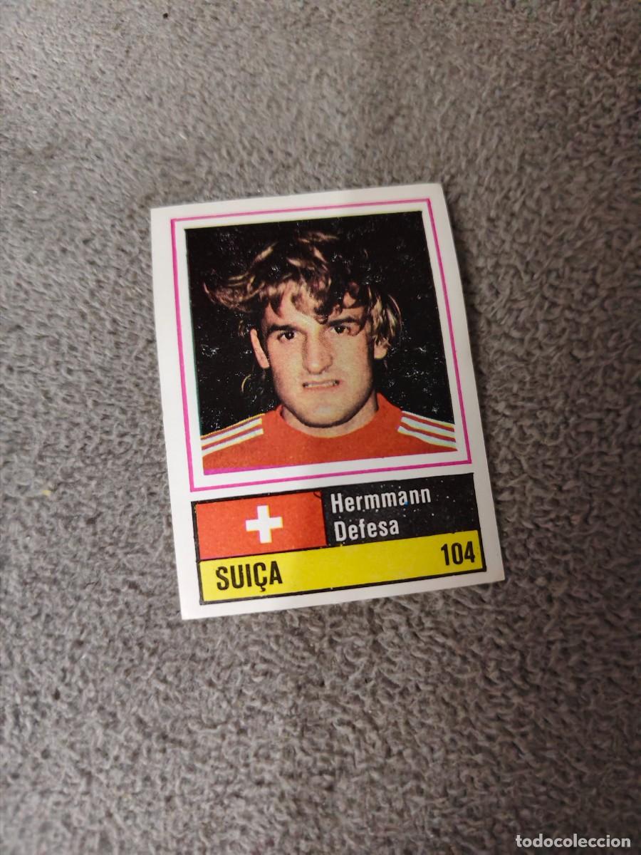 Fu&szlig;ball-Sticker: 104. HERMMANN (SWITZERLAND) SORCACIUS EURO 1984 SUIZA EUROCOPA FRANCIA 84 SIN PEGAR AAX