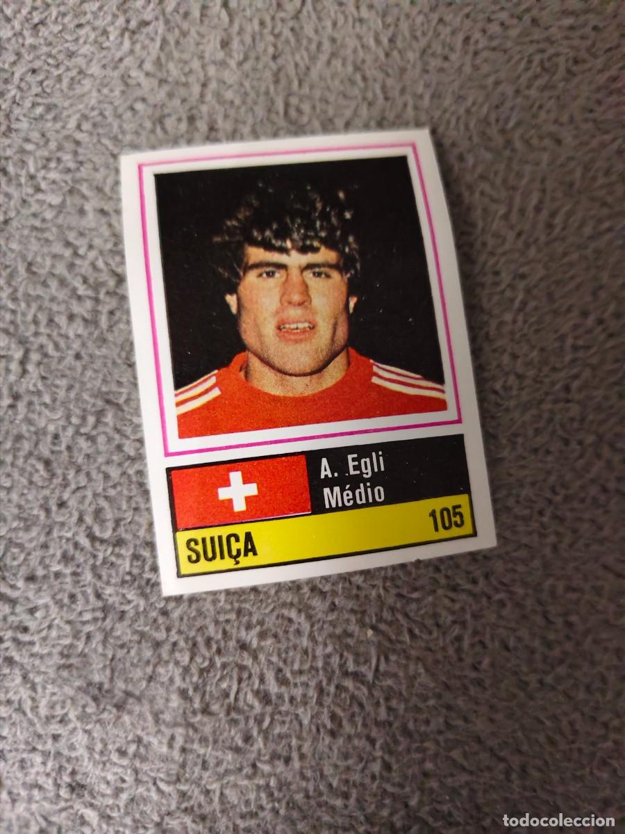 Fu&szlig;ball-Sticker: 105. EGLI (SWITZERLAND) SORCACIUS EURO 1984 SUIZA EUROCOPA FRANCIA 84 SIN PEGAR AAX