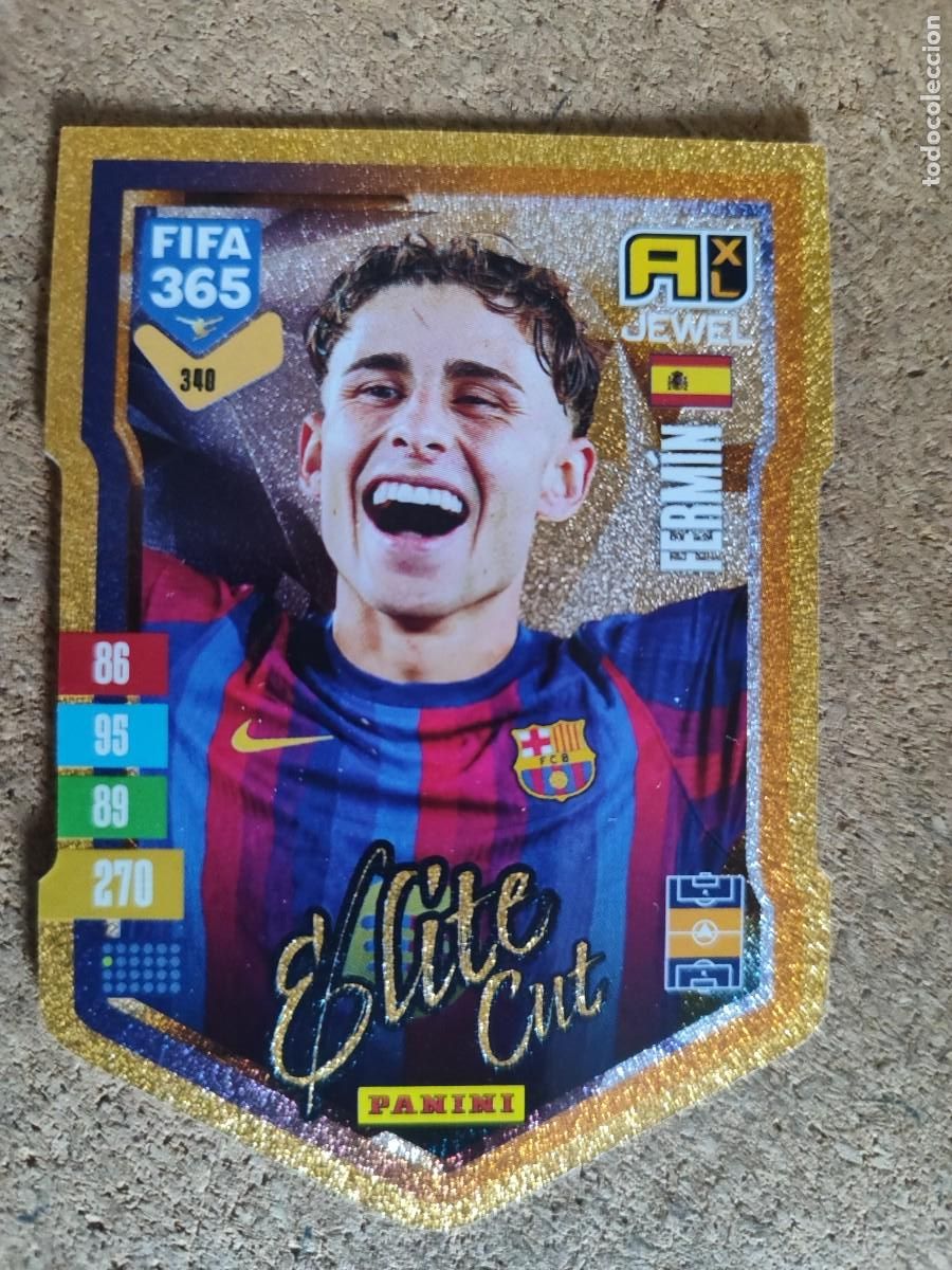 Figurine di Calcio: ADRENALYN FIFA 365 2027 CARD ELITE CUT FERMIN FC BARCELONA # 340 PANINI