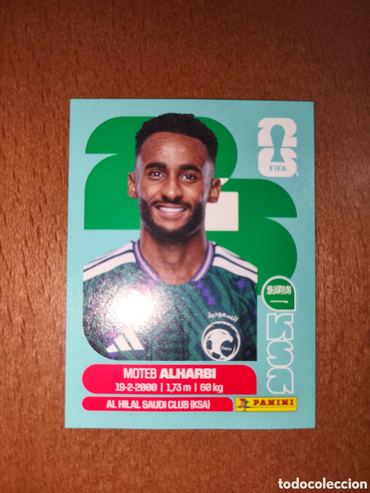 Cromos de Futebol: KSA7 Moteb Alharbi KSA 7 Fifa World Cup 2026 Arabia Saud&iacute;