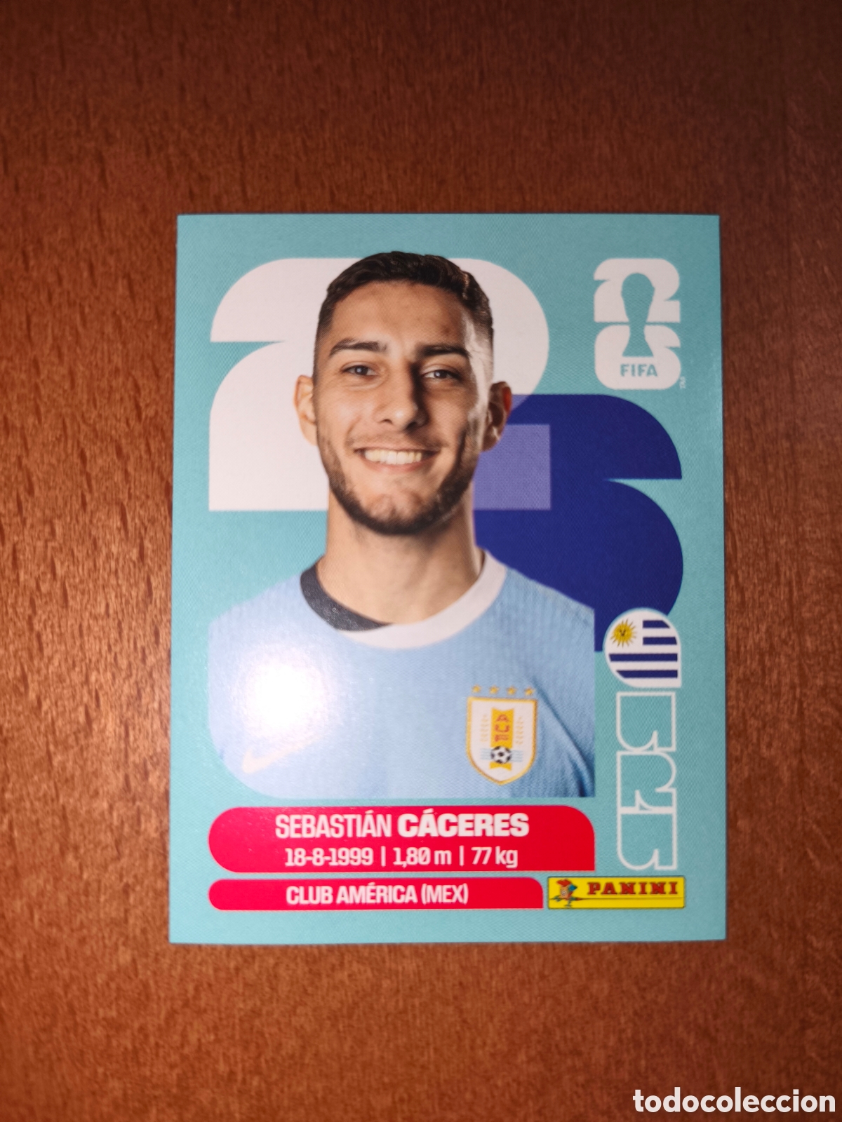Cromos de f&uacute;tbol: URU6 Sebasti&aacute;n C&aacute;ceres URU 6 Fifa World Cup 2026 Uruguay