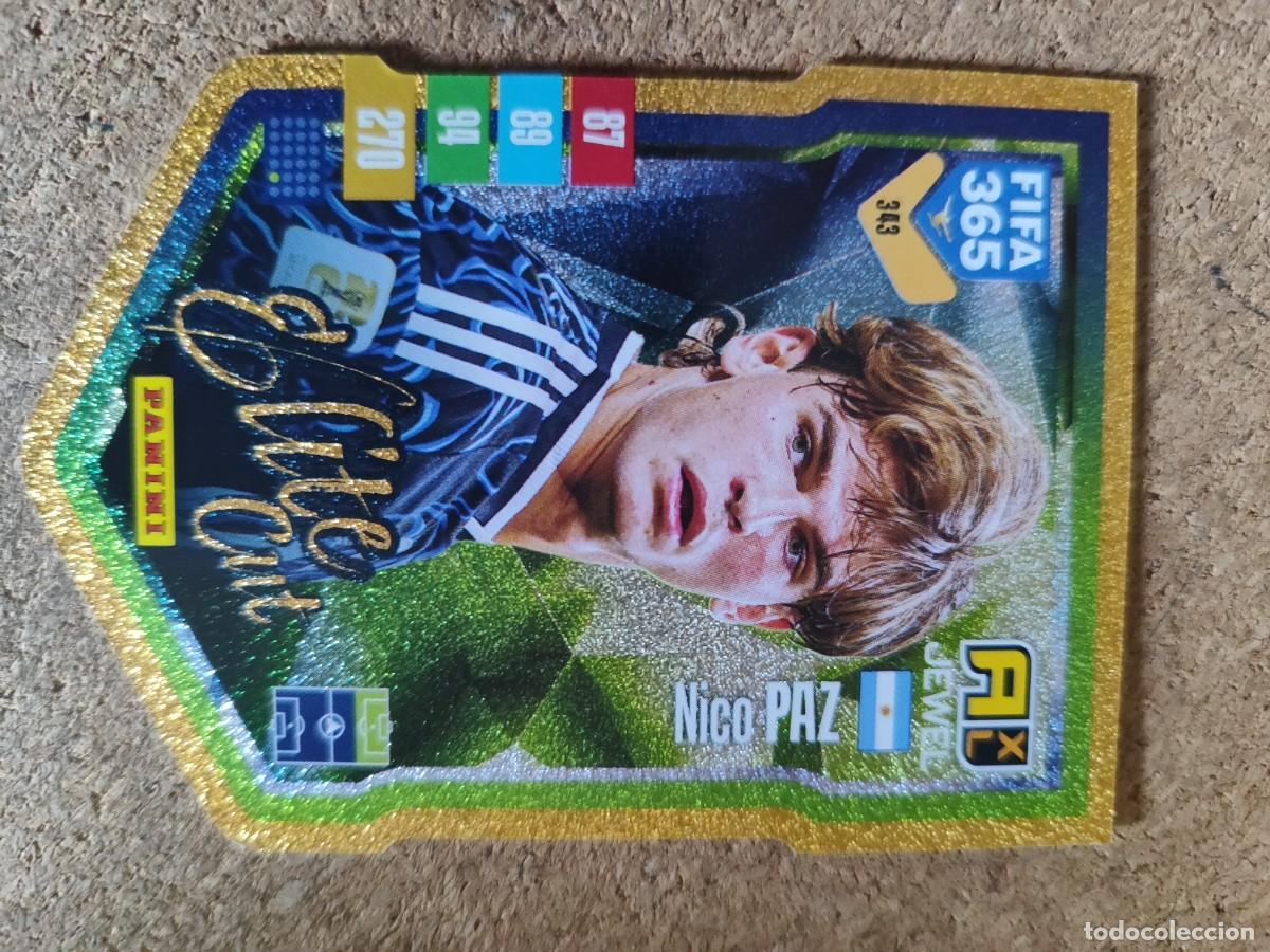 Figurine di Calcio: ADRENALYN FIFA 365 2027 CARD ELITE CUT NICO PAZ ARGENTINA # 343 PANINI