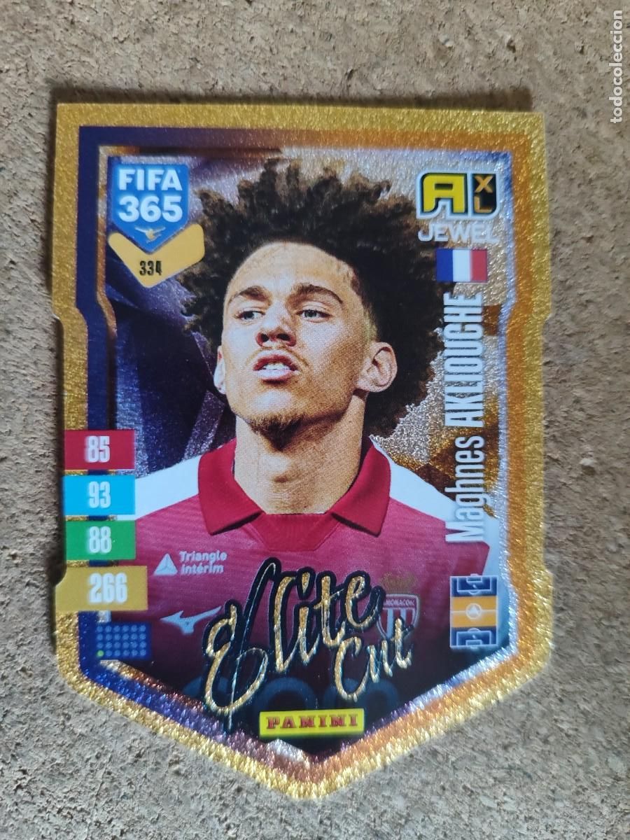 Cromos de f&uacute;tbol: ADRENALYN FIFA 365 2027 CARD ELITE CUT AKLIOUCHE MONACO # 334 PANINI