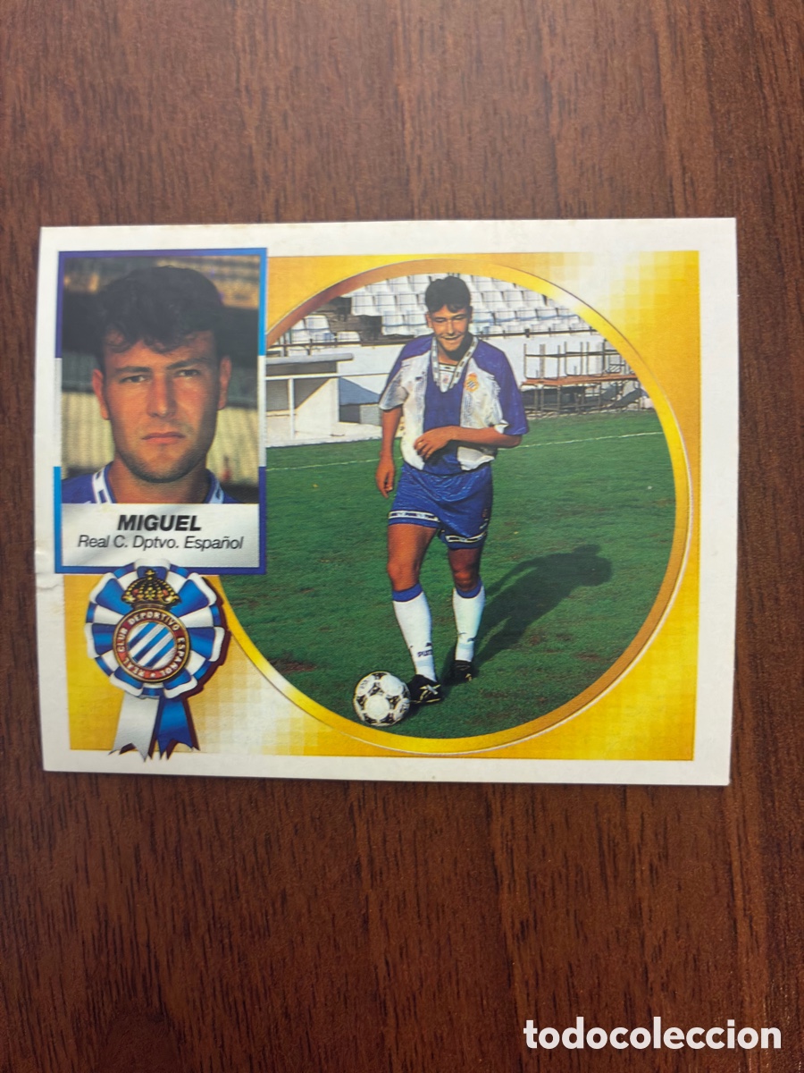 Football Stickers: Cromo Miguel (Coloca Mendiondo) - RCD Espa&ntilde;ol - Liga 94-95 - Ediciones Este (Nunca Pegado)