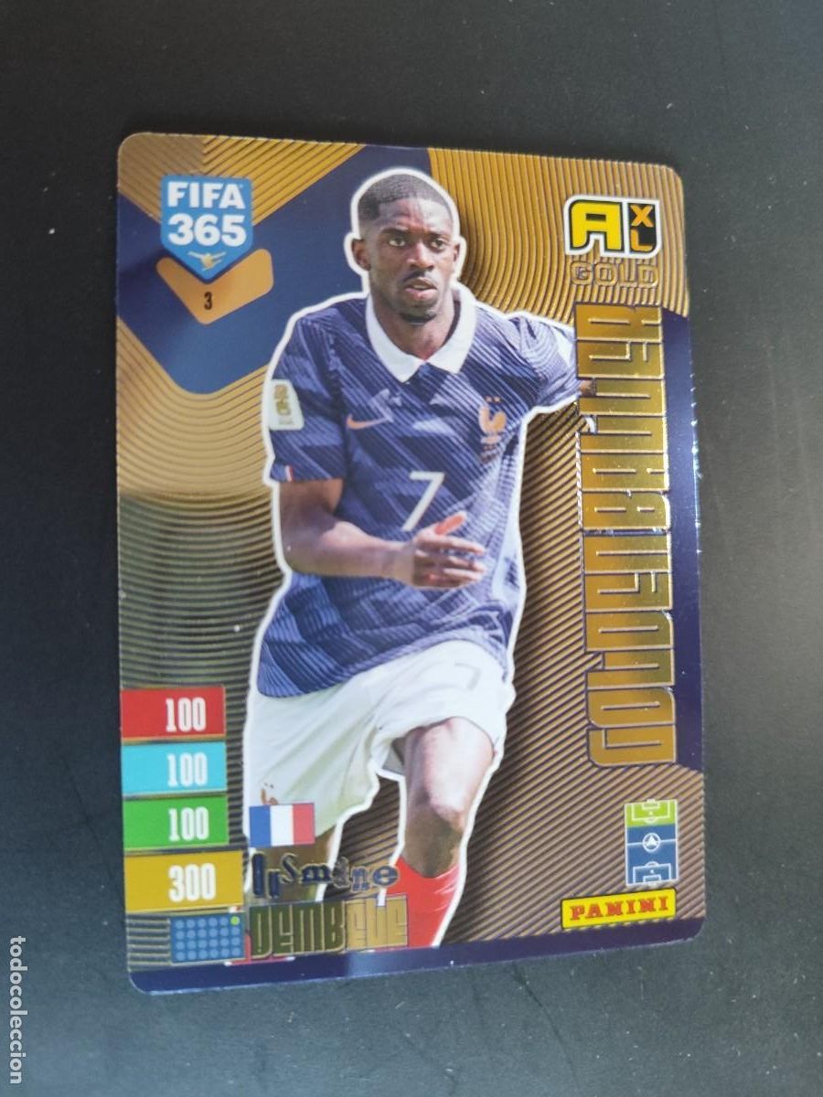 Fu&szlig;ball-Sticker: ADRENALYN FIFA 365 2027 CARD GOLDEN BALLER DEMBELE FRANCIA ( BALON DE ORO ) PANINI