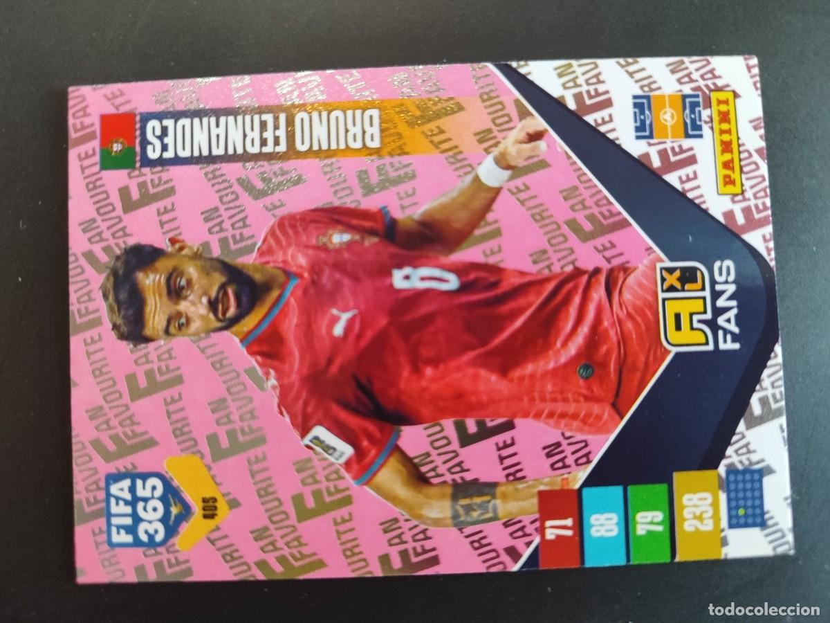 Cromos de f&uacute;tbol: ADRENALYN FIFA 365 2027 CARD PARALELA PURPURA BRUNO FERNANDES PORTUGAL # 405 PANINI