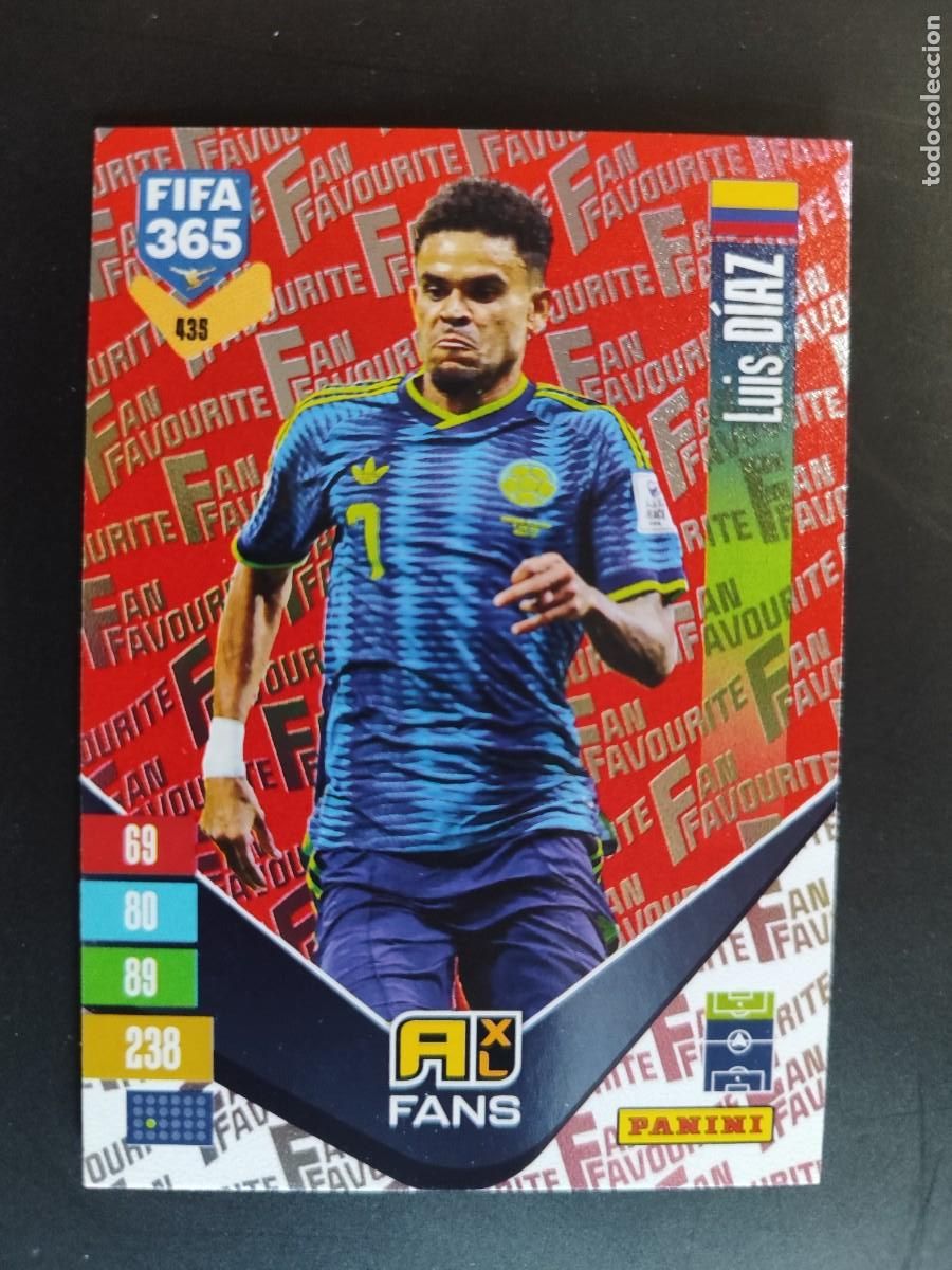 Football Stickers: ADRENALYN FIFA 365 2027 CARD PARALELA RED LUIS DIAZ COLOMBIA # 435 PANINI