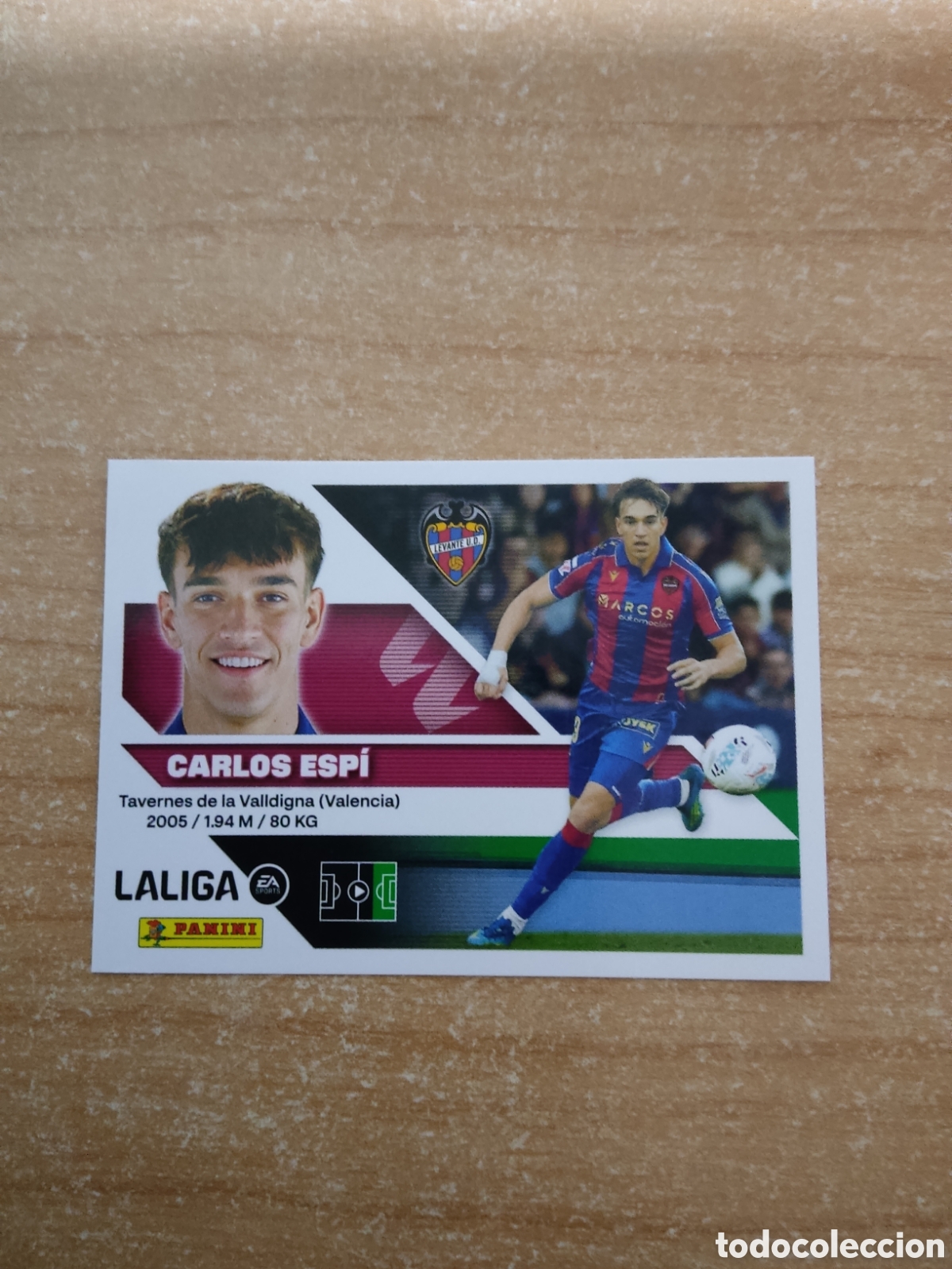 Cromos de f&uacute;tbol: 20 CARLOS ESP&Iacute; LEVANTE LIGA ESTE 2026 2027