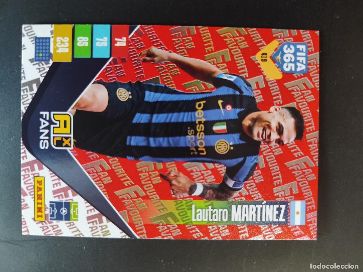 Cromos de f&uacute;tbol: ADRENALYN FIFA 365 2027 CARD PARALELA RED LAUTARO MARTINEZ INTER # 419 PANINI