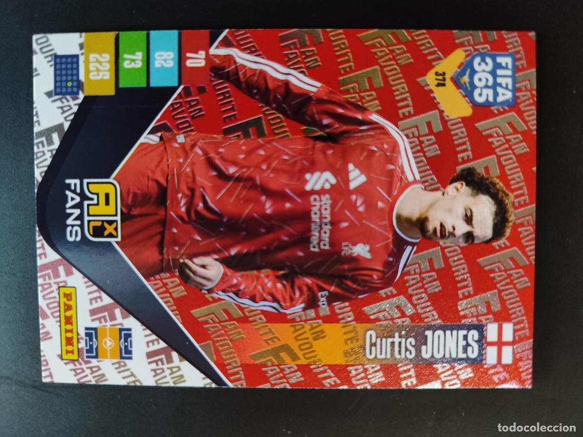 Cromos de f&uacute;tbol: ADRENALYN FIFA 365 2027 CARD PARALELA RED CURTIS JONES LIVERPOOL # 374 PANINI