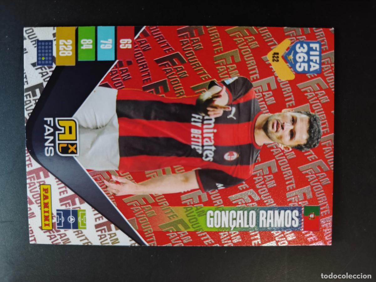 Cromos de f&uacute;tbol: ADRENALYN FIFA 365 2027 CARD PARALELA RED GON&Ccedil;ALO RAMOS AC MILAN # 422 PANINI