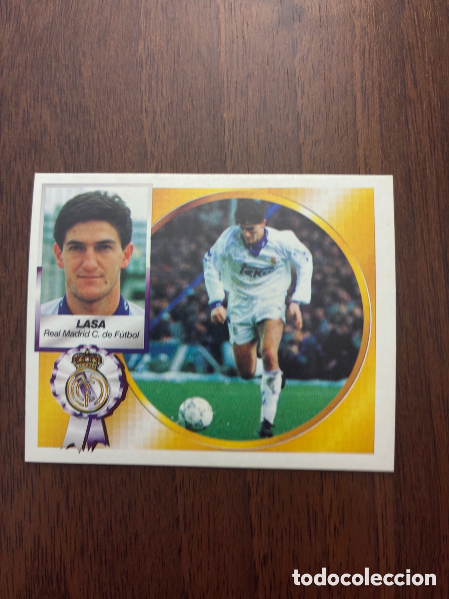 Fu&szlig;ball-Sticker: Cromo Lasa - Real Madrid - Liga 94-95 - Ediciones Este (Nunca Pegado / Impecable)