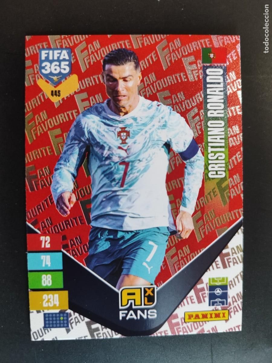 Football Stickers: ADRENALYN FIFA 365 2027 CARD PARALELA RED CRISTIANO RONALDO PORTUGAL # 445 PANINI