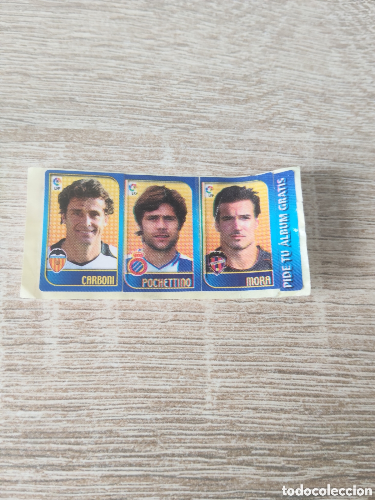 Cromos de f&uacute;tbol: Panini chicle liga 2004 2005 04 05 Carboni, Pochettino y Mora