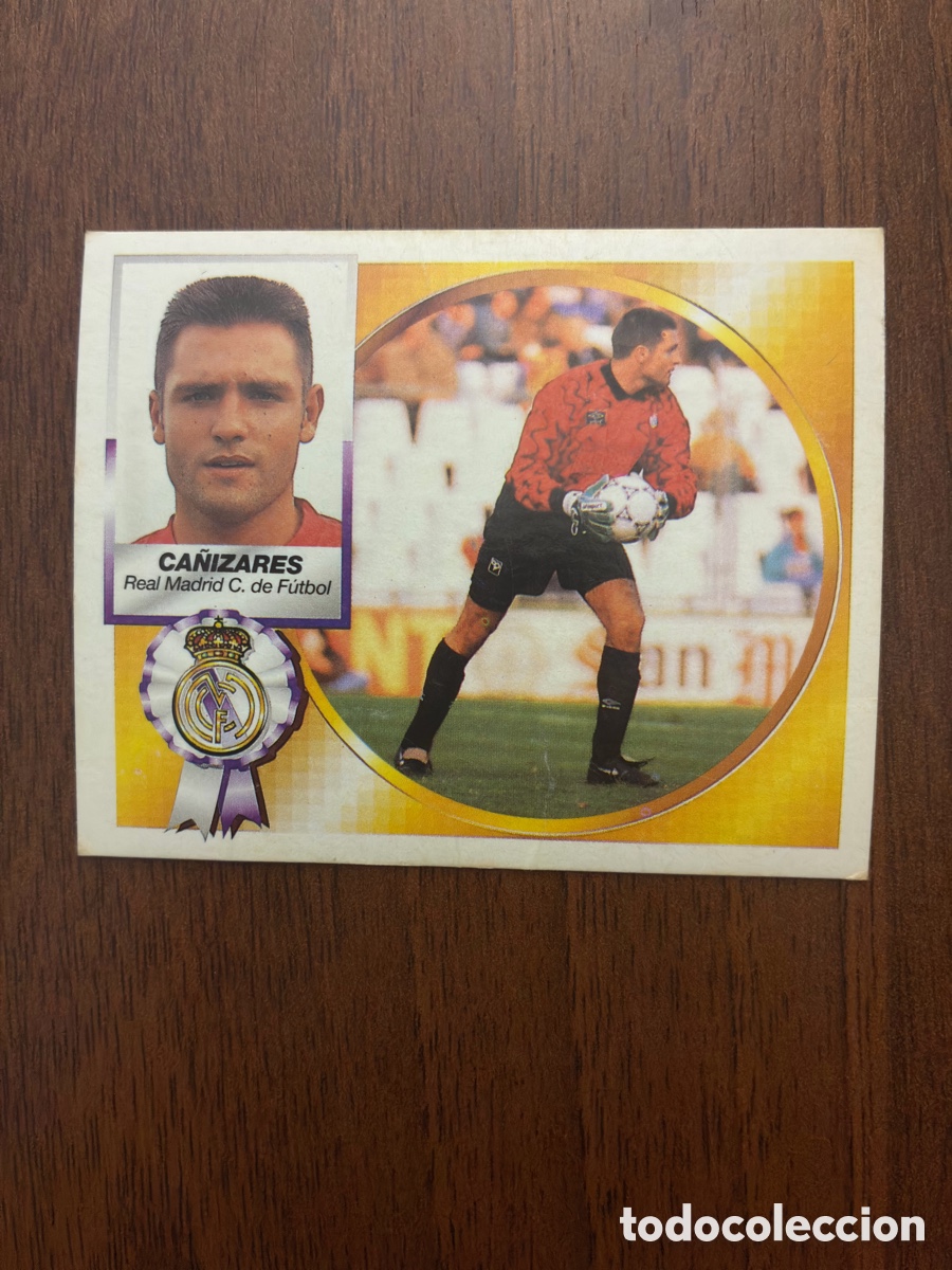 Fu&szlig;ball-Sticker: Cromo Santiago Ca&ntilde;izares - Real Madrid - Liga 94-95 - Ediciones Este (Nunca Pegado / Impecable)