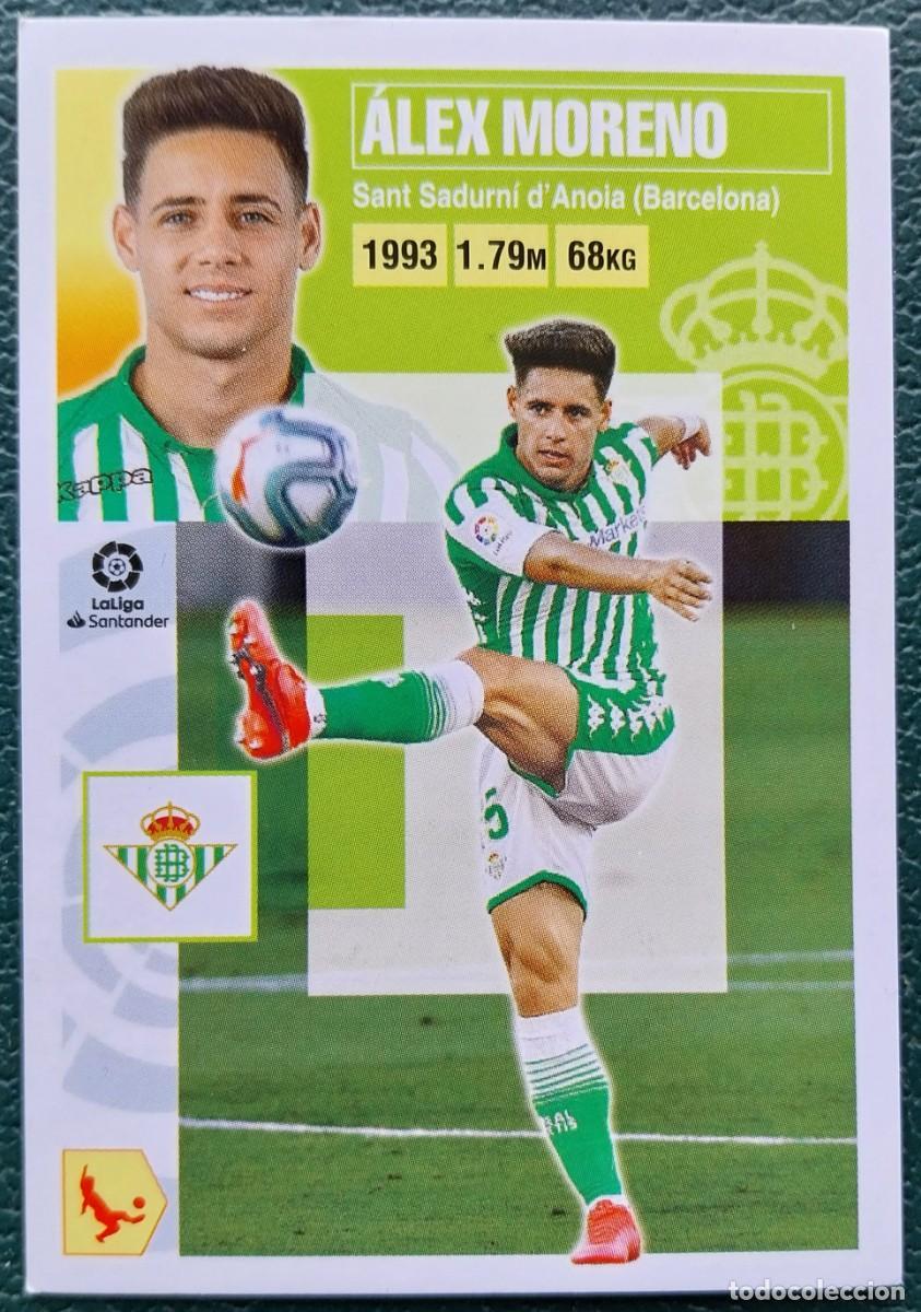 Cromos de f&uacute;tbol: 8 ALEX MORENO REAL BETIS CROMOS ALBUM EDICIONES ESTE 2020 2021 20 21