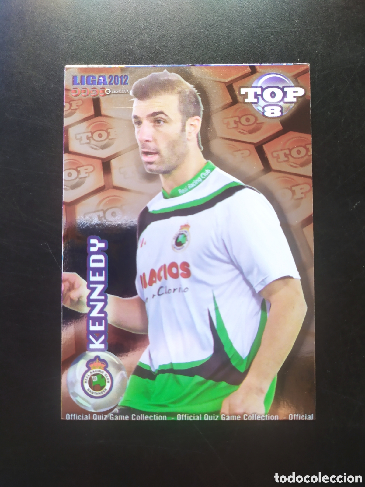 Football Stickers: Mundicromo fichas Liga 2011 2012 11 12 Kennedy top brillo rojo n&deg; 610 Racing Santander