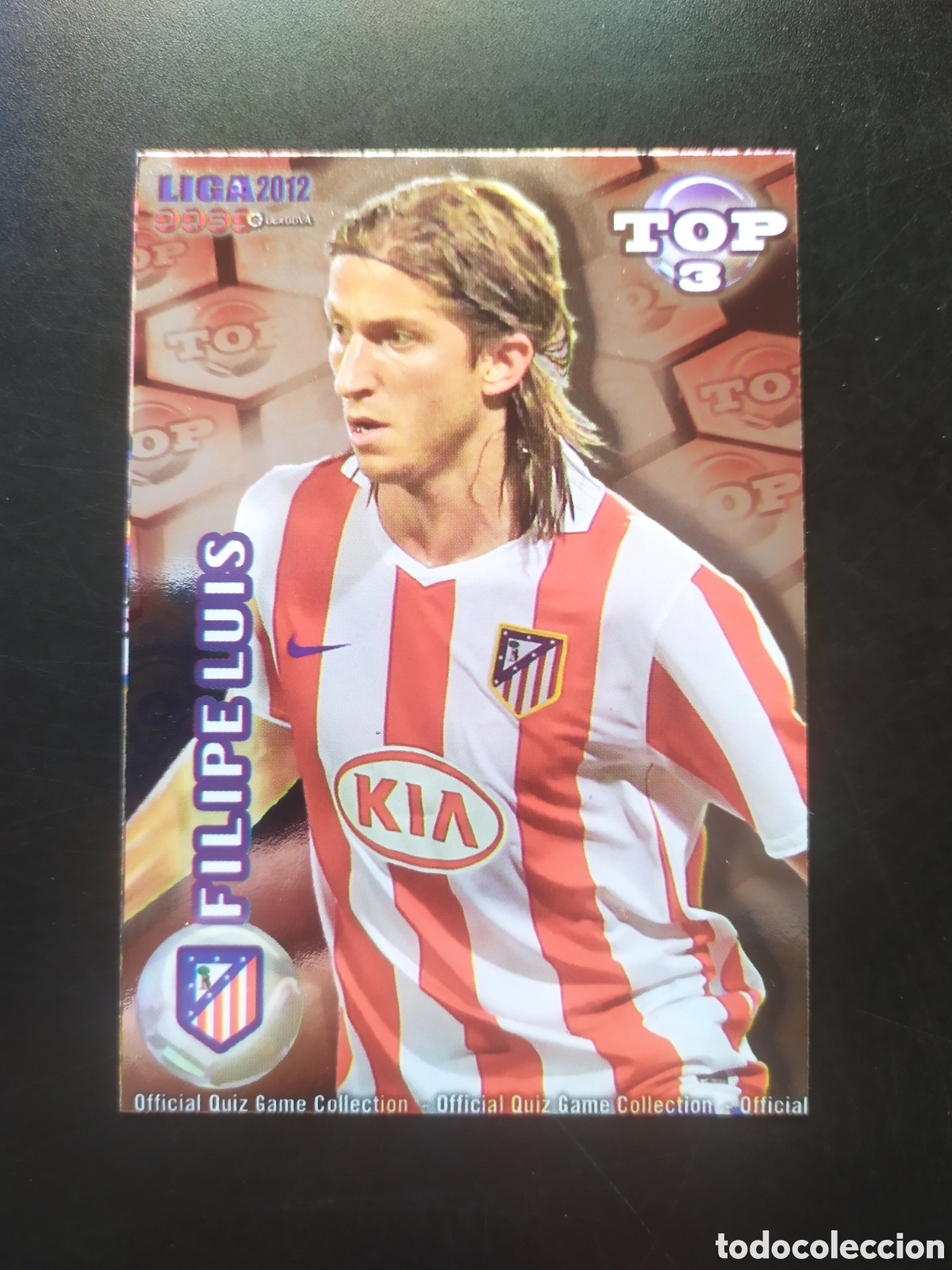 Cromos de Futebol: Mundicromo fichas Liga 2011 2012 11 12 Filipe Luis top brillo rojo n&deg; 581 Atl&eacute;tico Madrid
