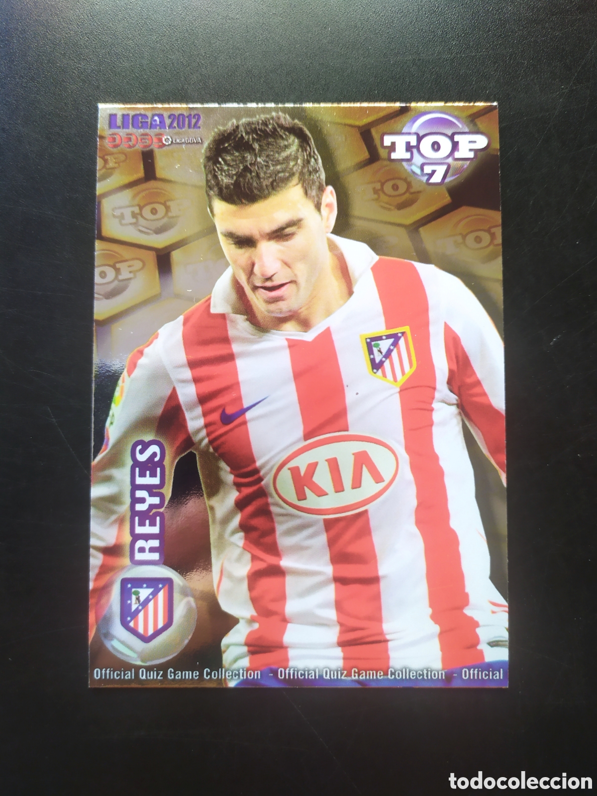 Cromos de f&uacute;tbol: Mundicromo fichas Liga 2011 2012 11 12 Reyes top brillo dorado n&deg; 599 Atl&eacute;tico Madrid