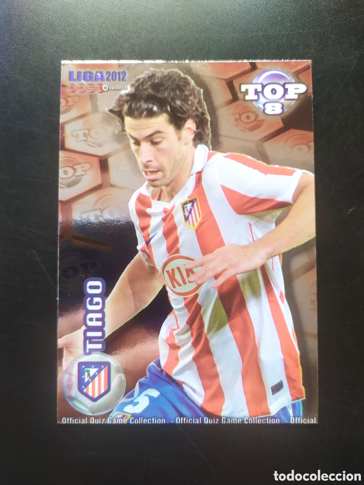 Football Stickers: Mundicromo fichas Liga 2011 2012 11 12 Tiago top brillo rojo n&deg; 609 Atl&eacute;tico Madrid