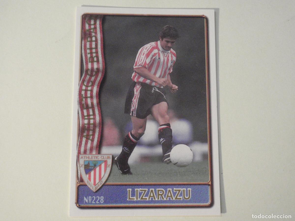Cromos de f&uacute;tbol: Cromo n&ordm; 228 LIZARAZU Athl&eacute;tic CORREGIDO. LAS FICHAS DE LA LIGA 1996 1997 MUNDICROMO. 96 97